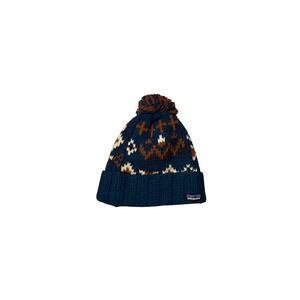 Patagonia Blue and Brown Knit Beanie